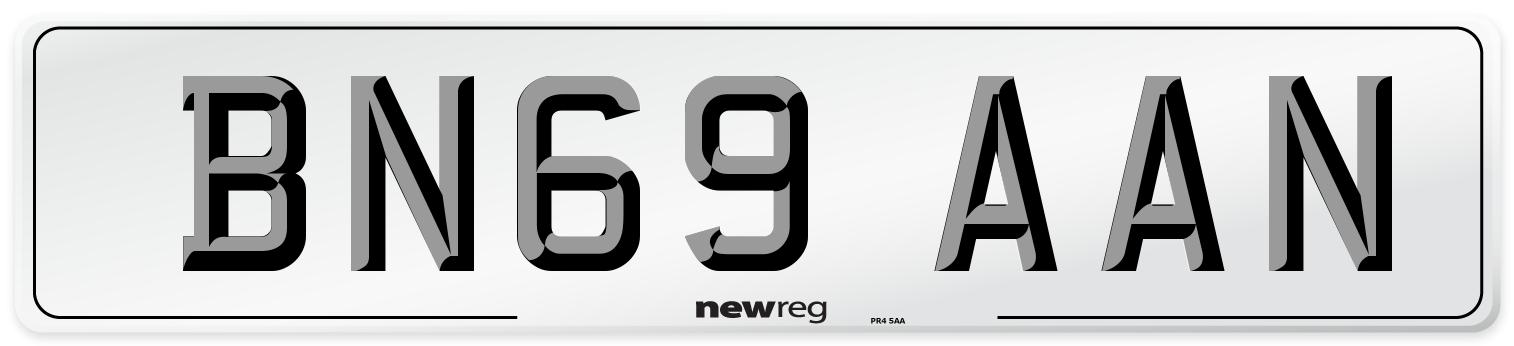 BN69 AAN Number Plate from New Reg
